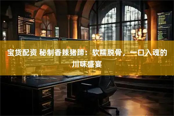 宝货配资 秘制香辣猪蹄：软糯脱骨，一口入魂的川味盛宴