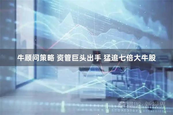 牛顾问策略 资管巨头出手 猛追七倍大牛股