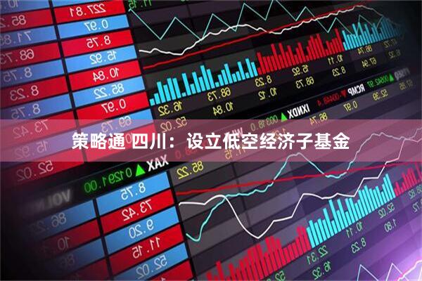 策略通 四川：设立低空经济子基金